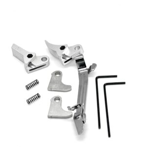Alternative view of ⚡ New: Best Value Glock FRT V2 6061 Aluminum Trigger Bar Kit 2x Shoe (Silver Curve and Flat) Gen 1 2 3 4, 9mm, .40, .357